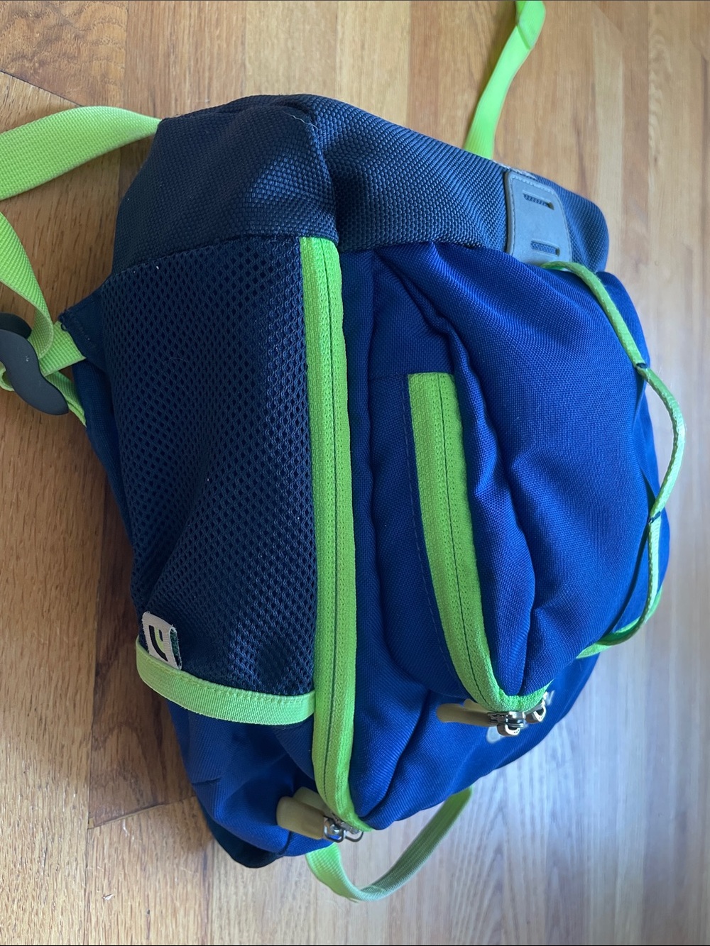 The North Face Kids Sprout Backpack in Blue and Lime - Picture 15 of 16